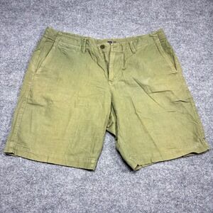 GAP Men's Green Chino Shorts Sz.36 Flat Front Casual Summer Waist 36
